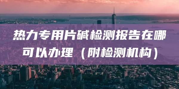 热力专用片碱检测报告在哪可以办理（附检测机构）