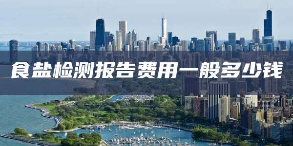 食盐检测报告费用一般多少钱