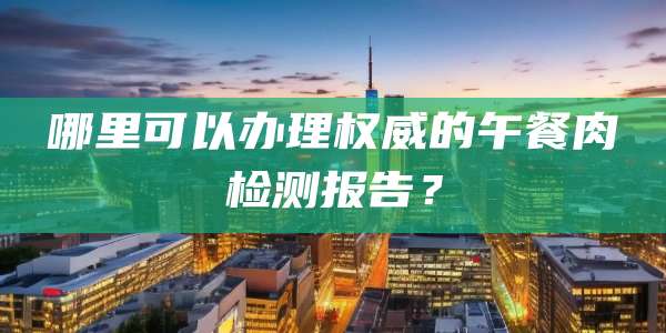 哪里可以办理权威的午餐肉检测报告？