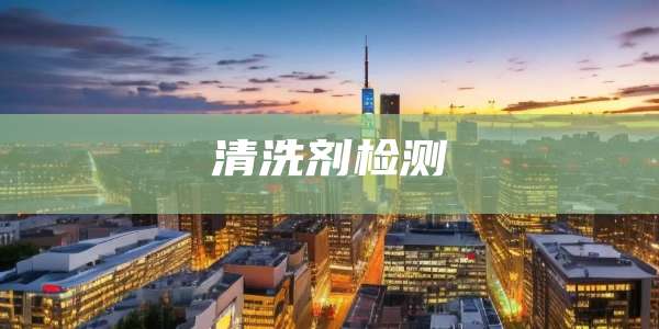 清洗剂检测