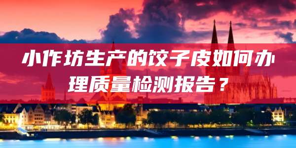 小作坊生产的饺子皮如何办理质量检测报告？