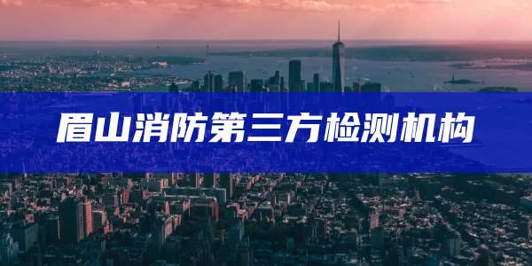 眉山消防第三方检测机构
