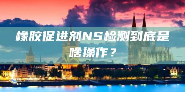 橡胶促进剂NS检测到底是啥操作？