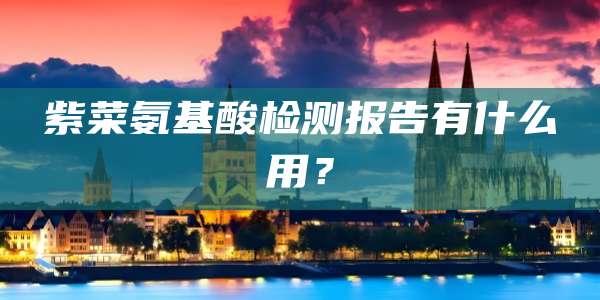 紫菜氨基酸检测报告有什么用？