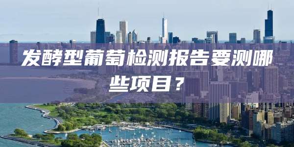 发酵型葡萄检测报告要测哪些项目?