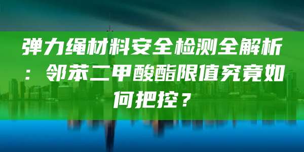 弹力绳材料安全检测全解析:邻苯二甲酸酯限值究竟如何把控?